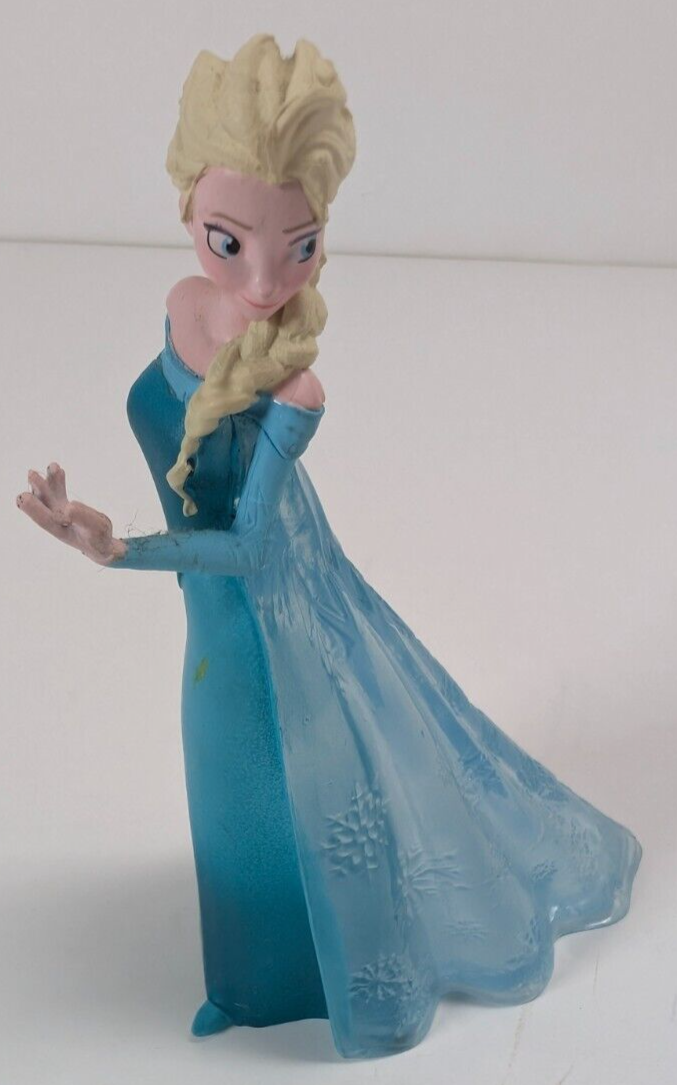 Bullyland Disney Elsa Frozen Figure Hand Painted Blue Cake Topper UK Free P+P
