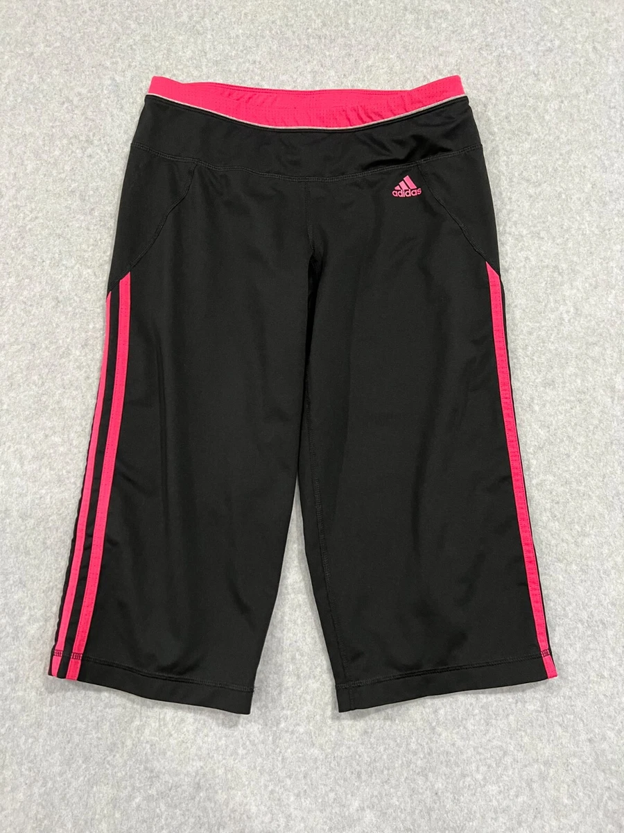 Women's Adidas Climalite Black Stretch Yoga Pull on Athletic Capri Pants  Size M