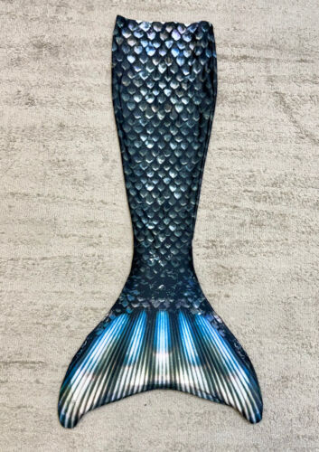 FIN FUN KIDS MERMAID TAIL & MONOFIN FOR SWIMMING Barracuda Black, Youth 8
