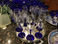 Stunning, Rare, Optic Cobalt Blue Antique Glassware Collection