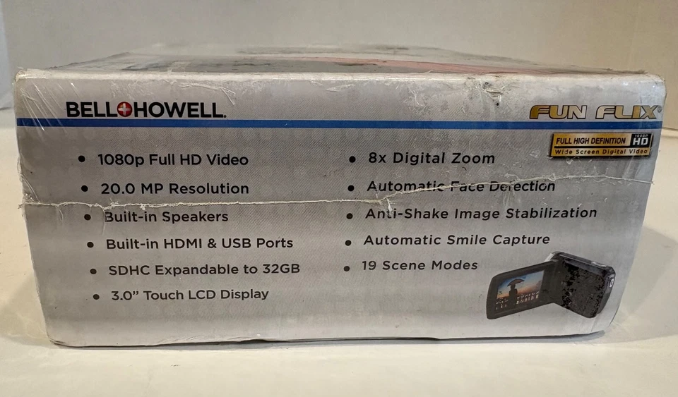 Bell and Howell DV30HD 20 MP 1080P Camcorder Brand New Sealed Fun Flix Black - Image 3 of 3