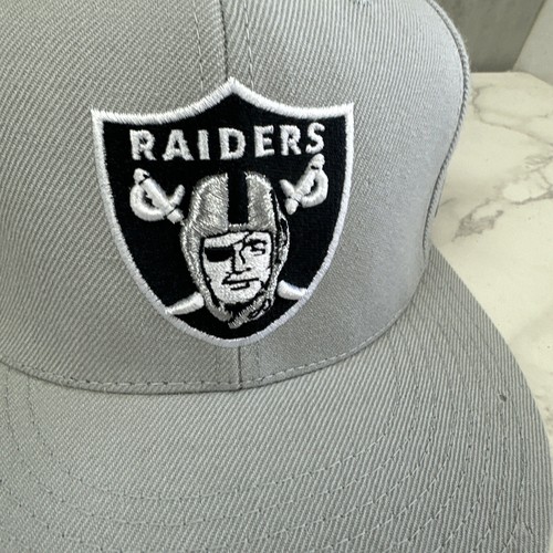 Deadstock Oakland Raiders Gray Fitted Y2K Cap Hat NOS Wool VTG 6 3/4 *READ - Picture 2 of 11