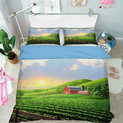 3D Green Tea Plantation 154NA Bed Pillowcases Quilt Cover Duvet Jerry LoFaro Fay