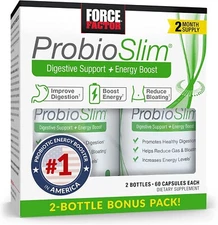 Force Factor ProbioSlim Probiotic Supplement Weight Loss Pills (120 Caps)