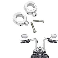 2'' Inch Handlebar Risers Clamp Chrome Fit For Harley Fatboy Sportster Touring