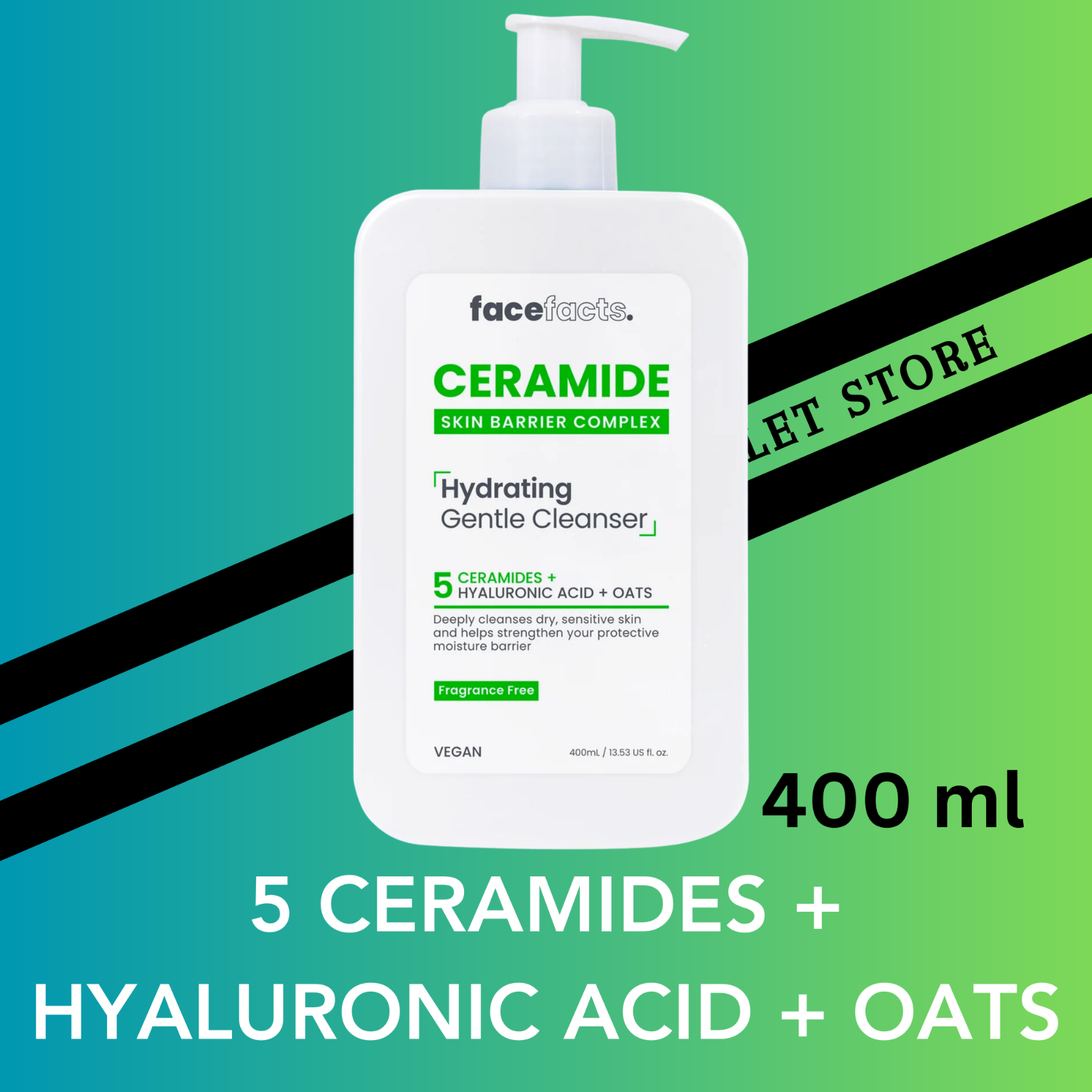 Face Facts Ceramide Serum Cream Gel Cream Cleanser Eye Cream Dry