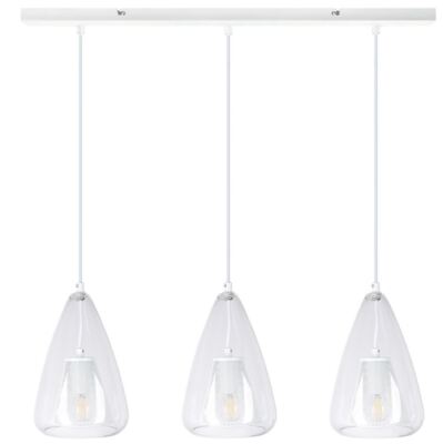 Nino Pendelleuchte Vera 3flm E14 Weiß Hängeleuchte Deckenlampe Belichtung Licht