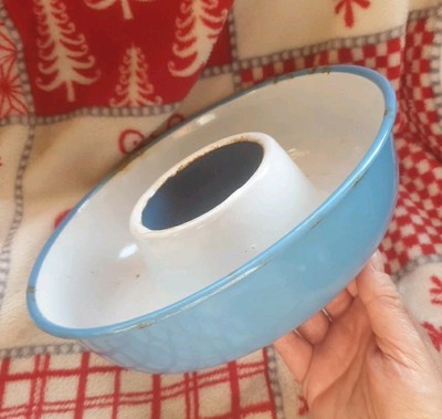 Vintage Emaille Metall Tortenpfanne Shabby Chic Kitchenalia 