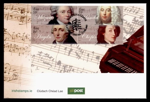 DR WHO 2009 IRELAND FDC MUSIC COMPOSER S/S M77266