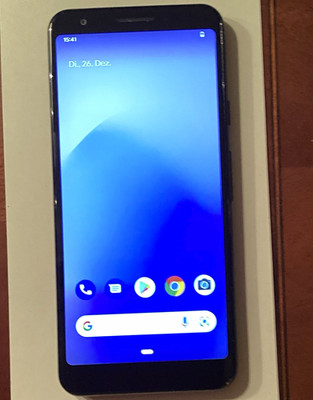 Google Pixel 3a Smartphone in Schwarz, Android Betriebssystem, Slate Design