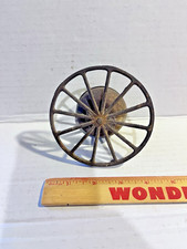 Antique Iron, Metal Toy Wagon Wheel, 3 1/8" x 3/16" wide