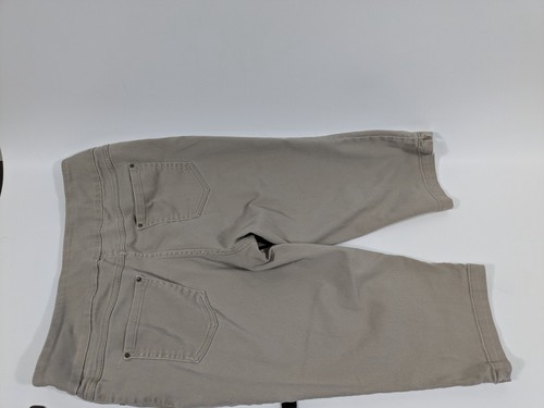 Time & Tru Beige Cropped Pants Size Large 12 14 Stretch Capris - Picture 5 of 5