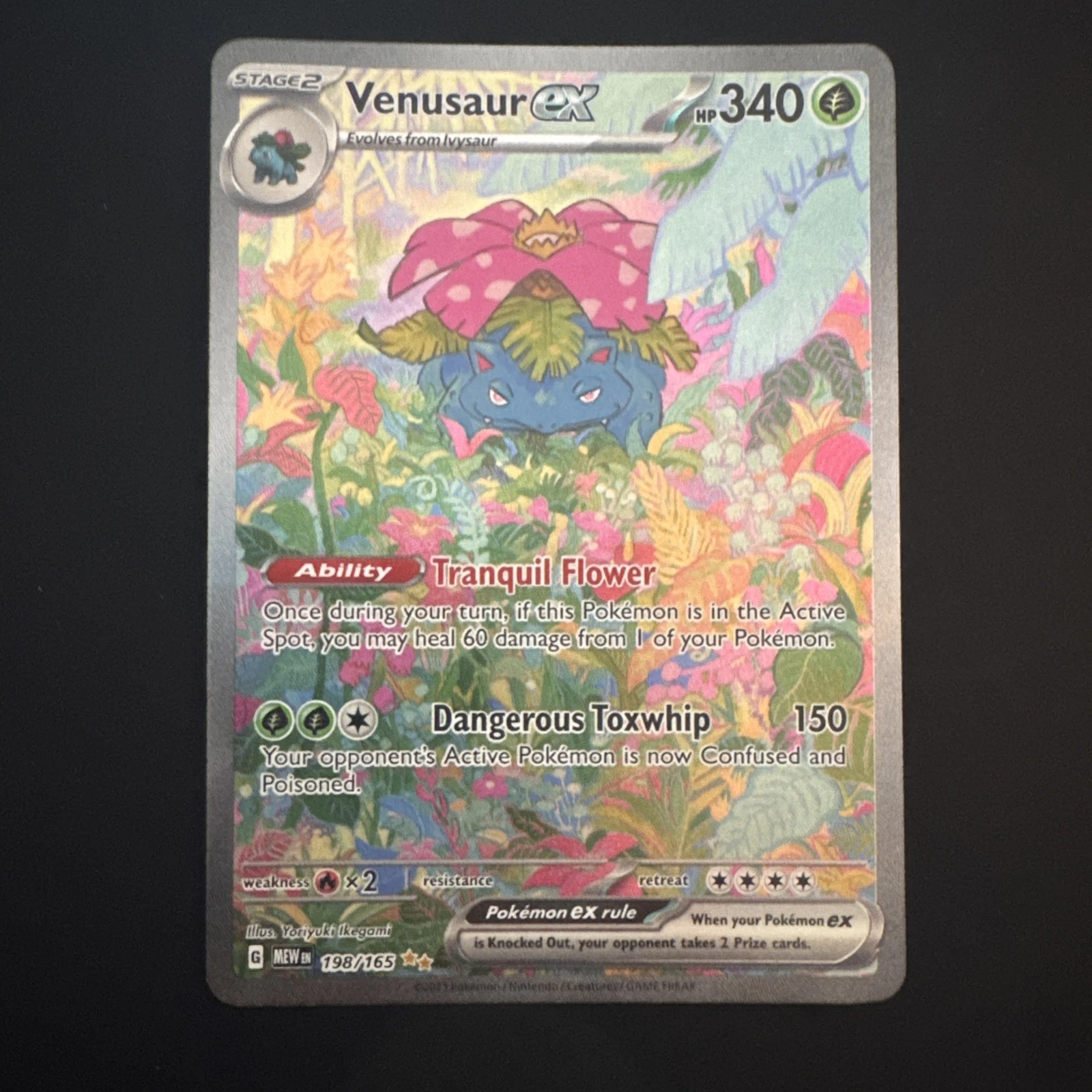 Deal for Pokemon Venusaur ex 198/165 MEW EN-151 Special Illustration Rare Holo NM