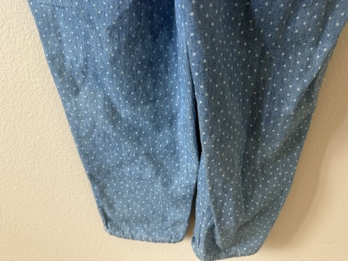 Demin Jumpsuit Girls sz 5 Vintage Polka Dot Jumpers by Penny Baldinginger USA - Picture 5 of 9