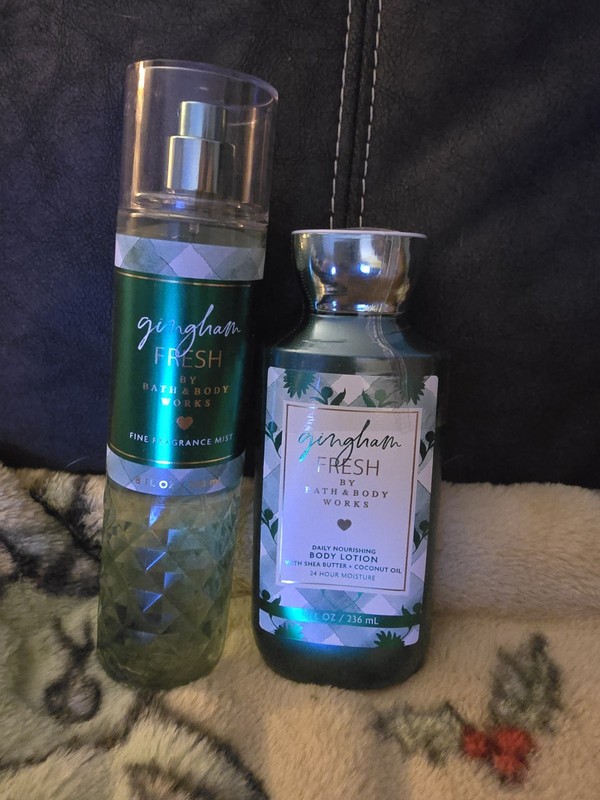 Bath & BodyWorks Gingham Fresh Body Spray & Lotion Set of 2🆕
