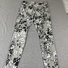 Utopia by HUE Women’s Country Side Bouquet Skimmer Gray Dove Large Leggings