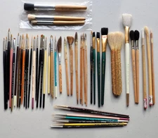 VTG Artist Paint Brushes Lettering Detail Quill Langnickel Loew Scharff Series 7