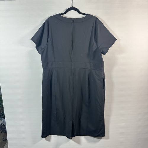 Lands' End black round neck short sleeve uniform straight dress Women's size 20W - Picture 5 of 5