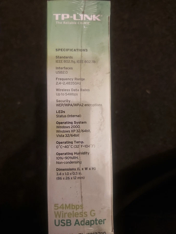 TP-Link / TL-WN321G - 54Mbps Wireless-G USB Adapter | NEW BOXED - Image 2 of 3