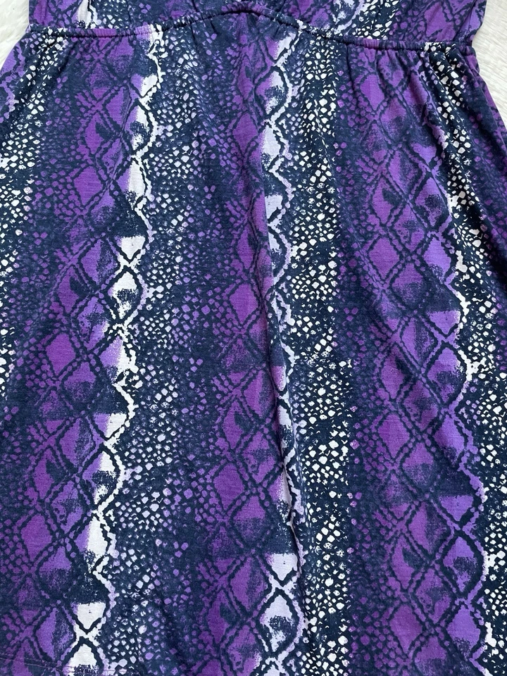 Women’s snakeskin purple Faded Glory beach swim cover up mini dress - Изображение 3 из 4