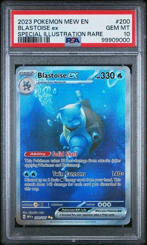 2023 Pokemon mew 151 BLASTOISE eX SIR PSA 10 #200/165 Special Illustration Rare