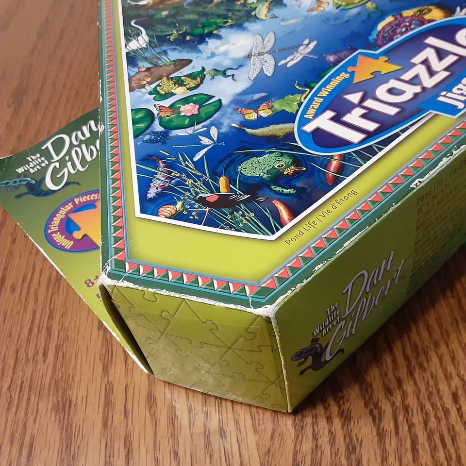 Triazzle Jigsaw Puzzle 528 Piece With Wildlife Art by Dan Gilbert "Pond Life" - Image 2 of 4