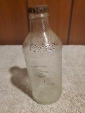 Antique Pepsi Cola 10 oz Clear Burlap Texture Glass  Soda Bottle