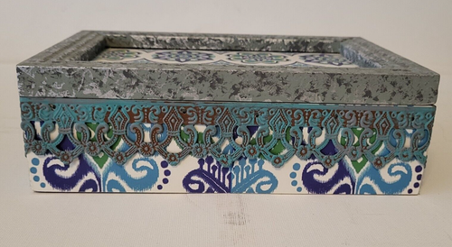 Mandala Design Wooden Trinket Box Multi Color - Picture 3 of 8