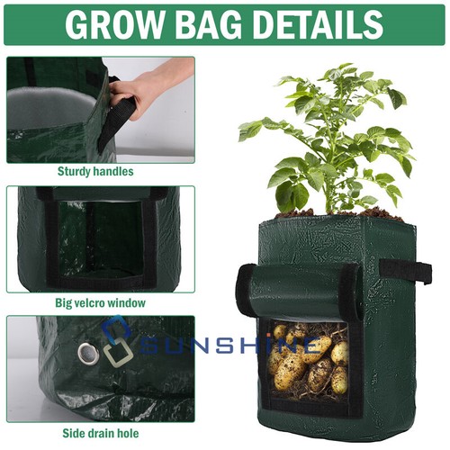 7/10Gal Potato Nursery Grow Bags Waterproof Reusable Vegetable Plant Root Pots - Picture 6 of 26