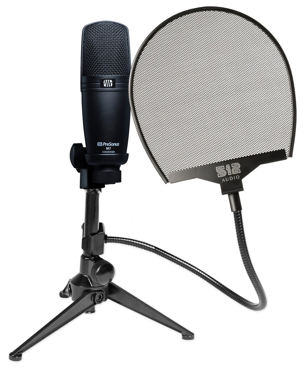 Presonus M7 Studio Condenser Recording Microphone Mic + Desk