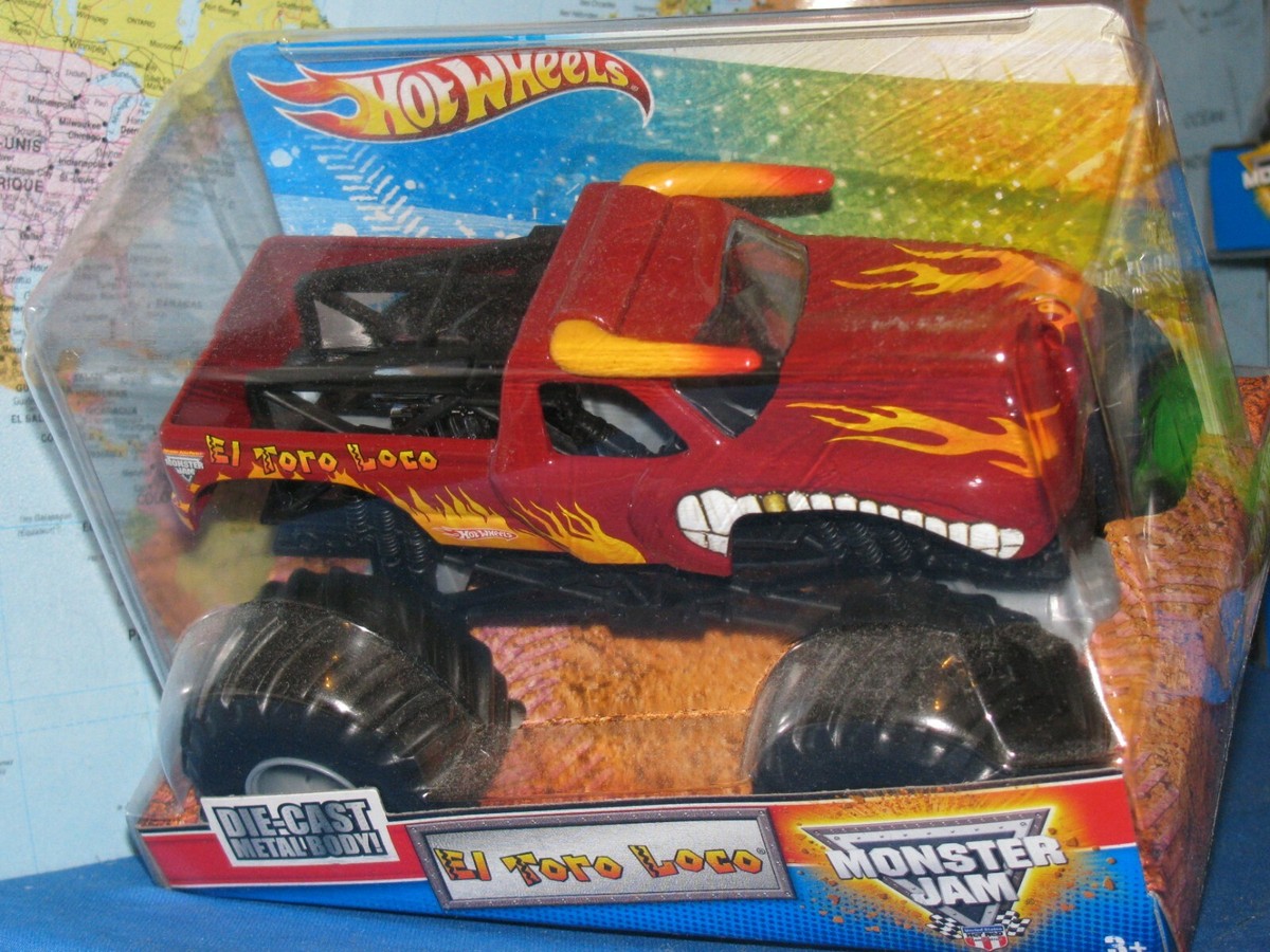 1/24 HOT WHEELS MONSTER JAM TRUCK EL TORO LOCO DIECAST ADVANCE AUTO PARTS  *RARE*