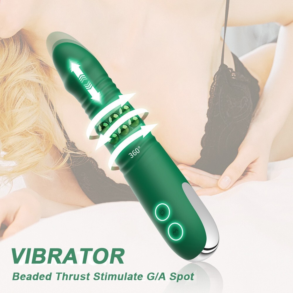 Realistic Thrusting Dildo Vibrator G-Spot Rotating Beads Sex Toy for Women  Men | eBay