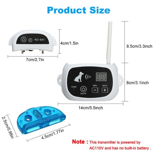 Wireless Electric Dog Fence Pet Containment System Shock Collars For 1 Dogs US - Picture 11 of 12