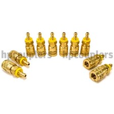 10pc Foster SG1513 1/4" ID Hose Barb X 1/4" Industrial Coupler Brass Air Fitting