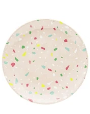 Zak Designs ~ Four (4) Melamine ~ Confetti Design ~ 11" Dia. Dinner Plates
