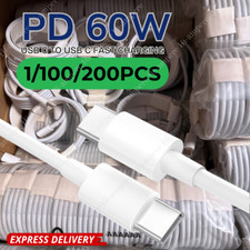 For iPhone 16 15 Pro Max USB C to USB C Fast Charging Cord 60W PD Data Cable Lot