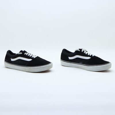 VANS Old Skool Schwarz Niedrig Leinwand Gebraucht UK 4.0 Usw 6.5 Cod.SS3730)