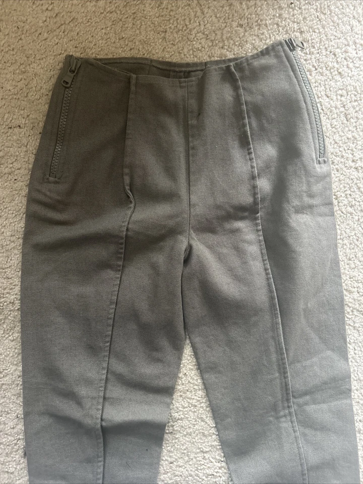 Pantalones de algodón Maison Martin Margiela H&M patrón corte cremallera lateral EE. UU. 2 euros 32 Foto 2 de 4