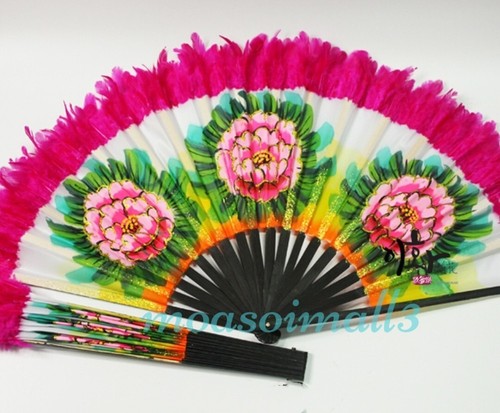 1 PAIR OF HIGH-QUALITY KOREAN FAN "BUCHAECHUM" KOREAN FAN DANCE LARGE 39 cm - 第 1/4 張圖片