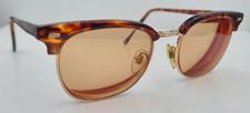 Vintage Perry Ellis PESG4 Tortoise Gold Oval Brow-Line Sunglasses FRAMES ONLY
