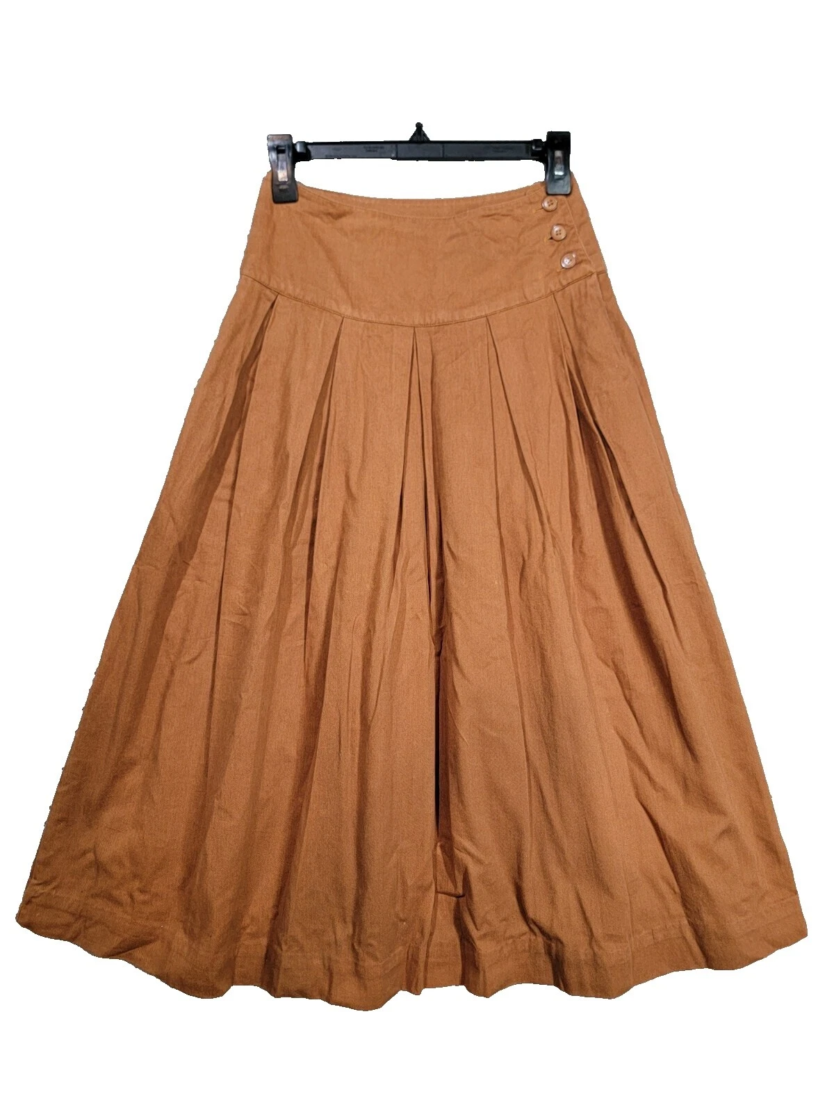 Faldas Vintage de Algodón Marrón para Mujeres