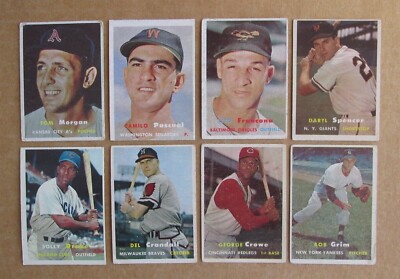 1957 TOPPS BASEBALL CARD SINGLES COMPLETE YOUR SET U-PICK #1-239 UPDATED 6/10