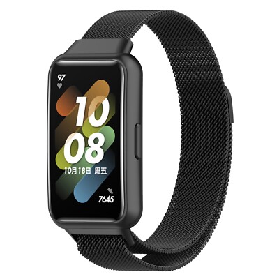 Magnetic Stainless Steel Wristband Watch Strap For Huawei Band 7 Bracelet Milan