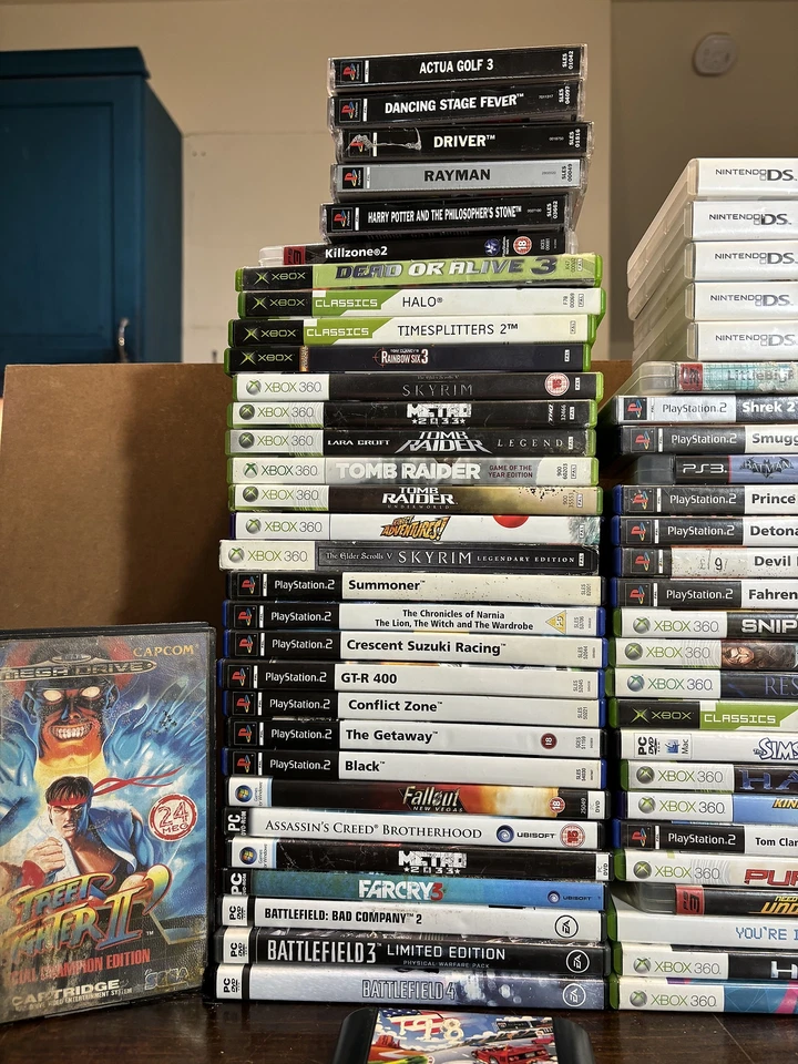 Job Lot 63x Games Playstation 1 / 2 & Xbox Classic 360 Mega Drive DS Sega PC Vtg - Image 2 of 4