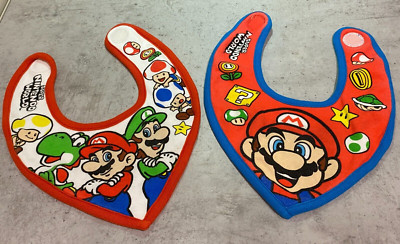 Mario USJ Limitted Super Nintendo World Bib 2 SET Universal Studios Baby Japan