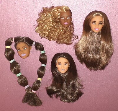 Barbie Fashionista DOLL HEADS ONLY Combo Lot of