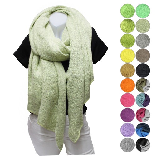 Sciarpa invernale XXL donna foulard plaid morbido scialle a maglia stola foulard multicolore - Foto 10 di 21