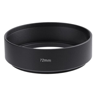 72mm Black Metal 20mm Long Standard Screw in Lens Hood 72mm Thread - UK ...