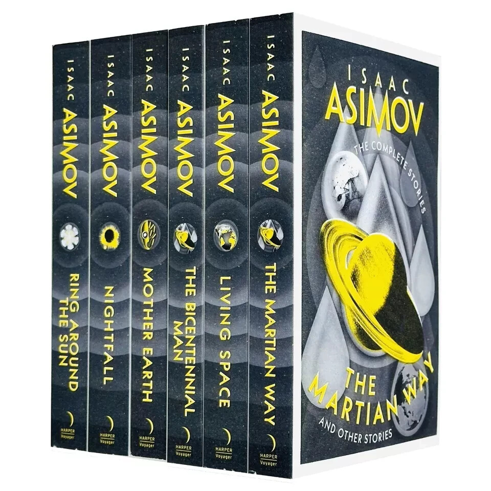 Isaac Asimov Complete Stories 6 Books Set Living Space,Nightfall,Martian Way
