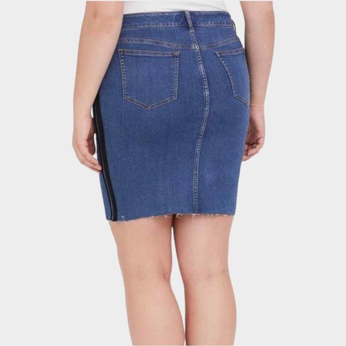 TORRID Jeansrock - schwarz seitliche Trackstreifen (Größe 14) - Bild 3 von 14